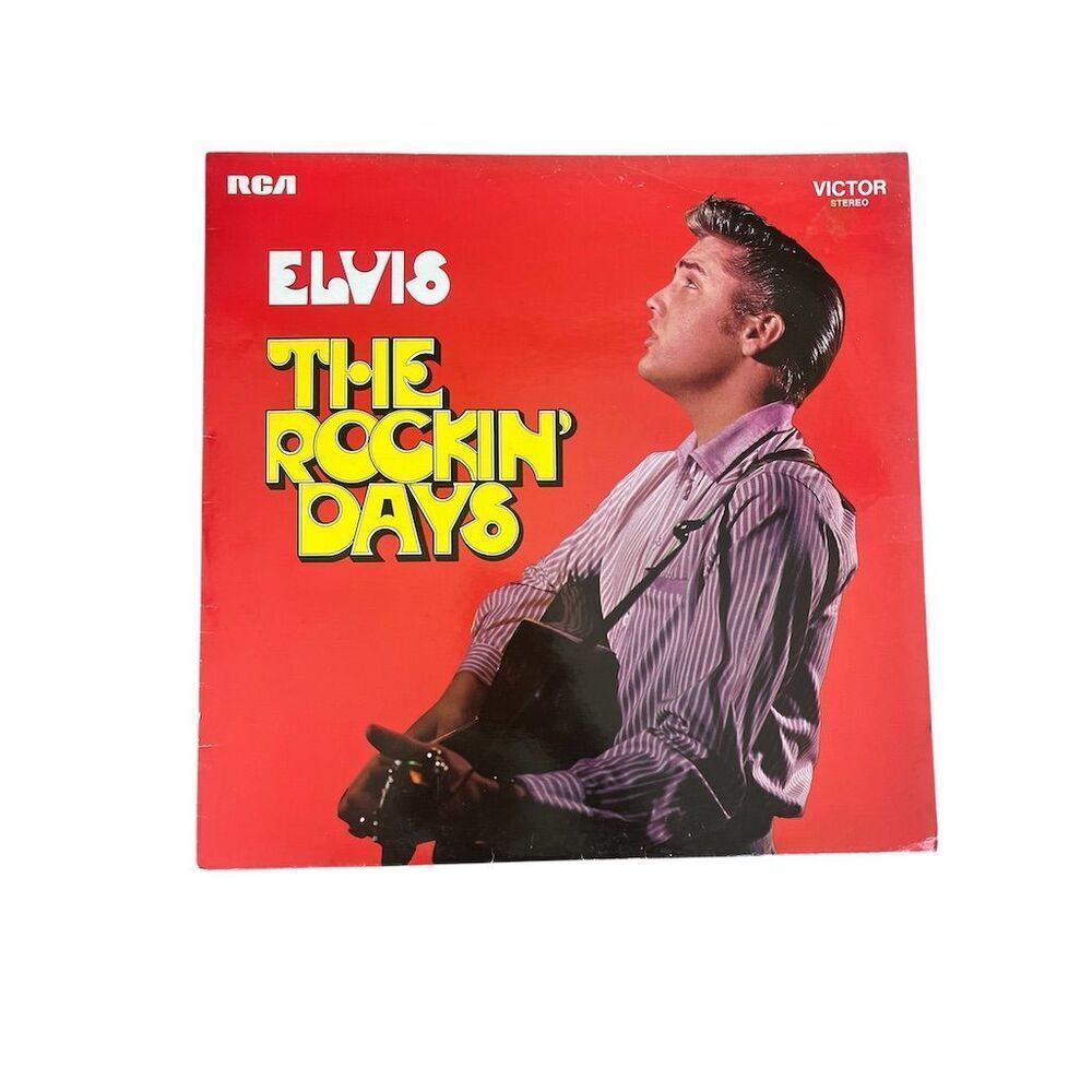Rare VINTAGE Elvis Presley The Rockin' Days LP Vinyl Record Red 12" Rock‎ & Roll